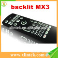 High Quality Smart 2.4ghz backlit MX3 Air Mouse for pc android tv box remote control wireless backlit keyboard